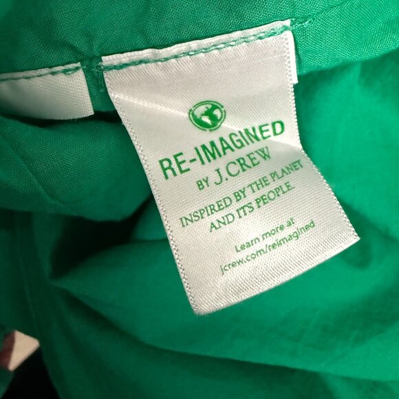 J. Crew Floral Smocked Puff Sleeves Midi Sundress XXS Green Pink Bohemian - Picture 6 of 9